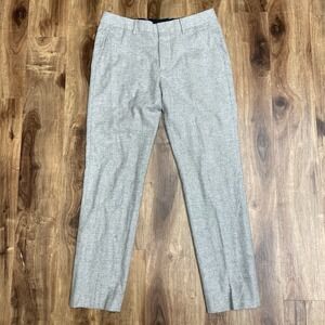 Bonobo Dress Pants Mens 31x30 Wool Silk Nova Fides Italy Slacks Chino Suit Gray